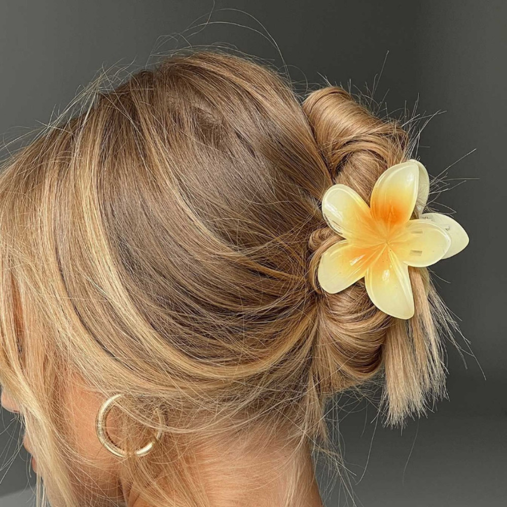 Large Boho Flower Hair Claw Clips For Women Stylish Hairpins  Barrettes For Beach  Everyday Wear 1