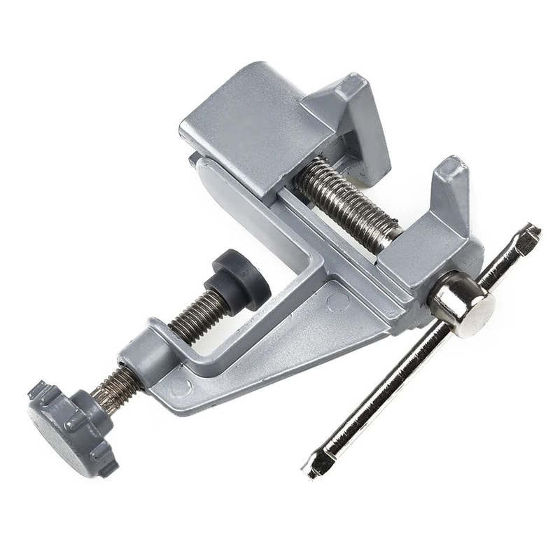 Mini Table Bench Vise Aluminum Alloy Work Clamp For DIY Jewelry Repair Crafting And Home Projects 3