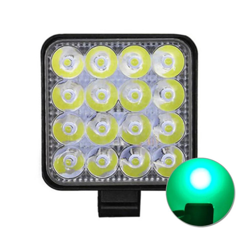 Mini 48W Green LED Floodlight  12V24V OffRoad Driving Fog Lamp For Truck SUV ATV Boat 4WD Vehicles 0