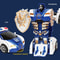Blue Childrens Collision Deformation Police Car Toy Inertia Impact OneButton Transforming Vehicle F 2