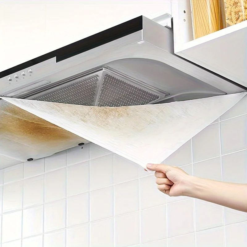 HighPerformance Kitchen Oil Stickers Range Hood Filter Set  Universal Fit SmokeFree Durable Oil Abs 2