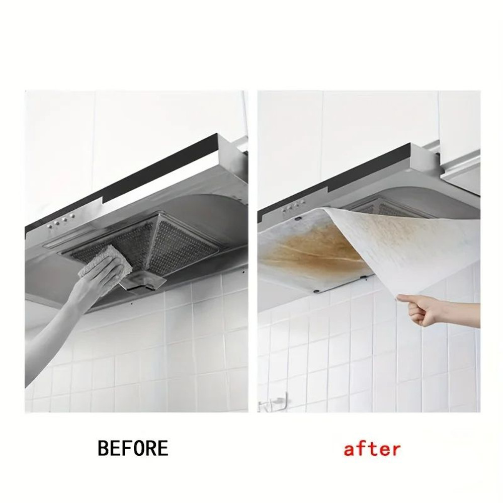 HighPerformance Kitchen Oil Stickers Range Hood Filter Set  Universal Fit SmokeFree Durable Oil Abs 3