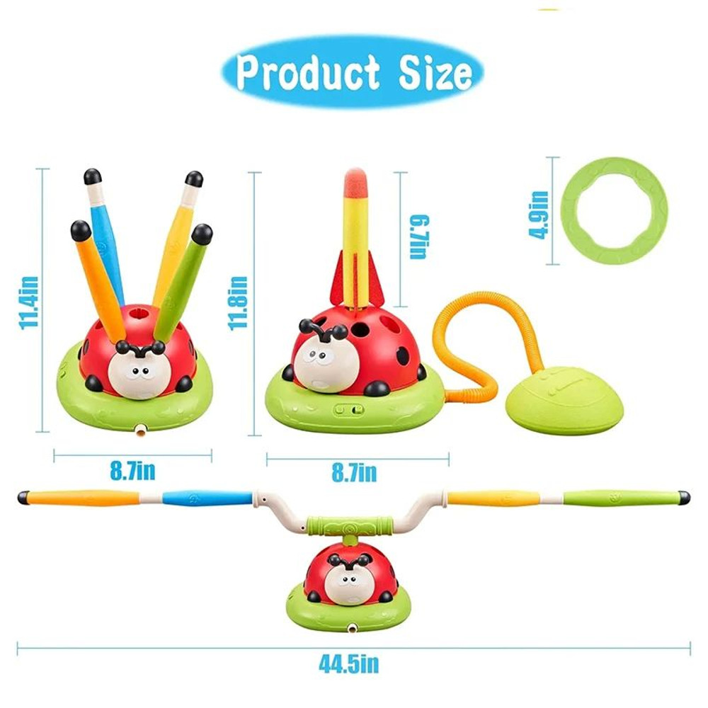 Ladybug Sport Entertainment Game Toy Multifunction Rope Skipping Machine Jump Rocket Launcher Outdo 1