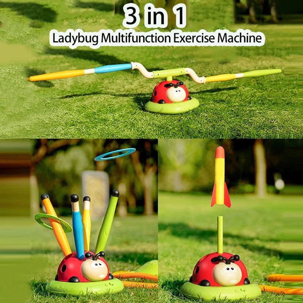Ladybug Sport Entertainment Game Toy Multifunction Rope Skipping Machine Jump Rocket Launcher Outdo 2