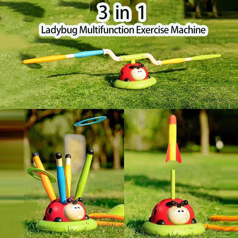 Ladybug Sport Entertainment Game Toy Multifunction Rope Skipping Machine Jump Rocket Launcher Outdo 2