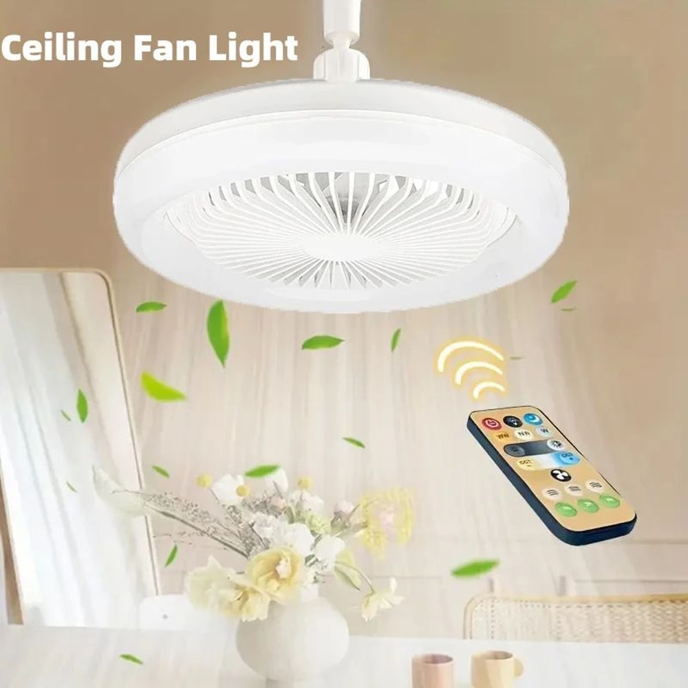 Modern Ceiling Fan With Remote Control Lighting Base Dual Function Fan Light Fixture For Bedroom A 0