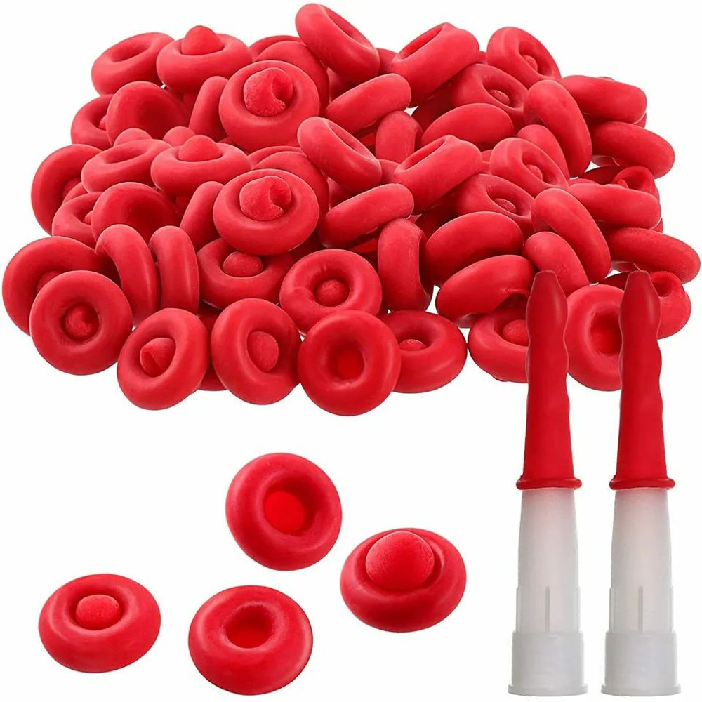 20pcs Caulk Cap Glass Glue Tip Sealing Cap Red Latex Protective Covers For Caulking Gun Nozzles  Ba 0