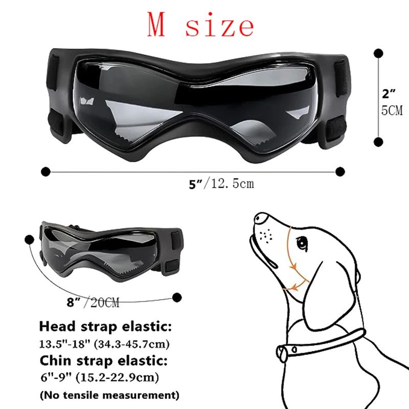 UV Protection Dog Sunglasses Soft Adjustable Pet Goggles For Small Medium Breeds Comfortable Puppy 3