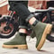 Mens HighTop Leather Motorcycle Ankle Boots Winter Fashion LaceUp Combat Footwear 2