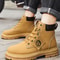 Mens HighTop Leather Motorcycle Ankle Boots Winter Fashion LaceUp Combat Footwear 5