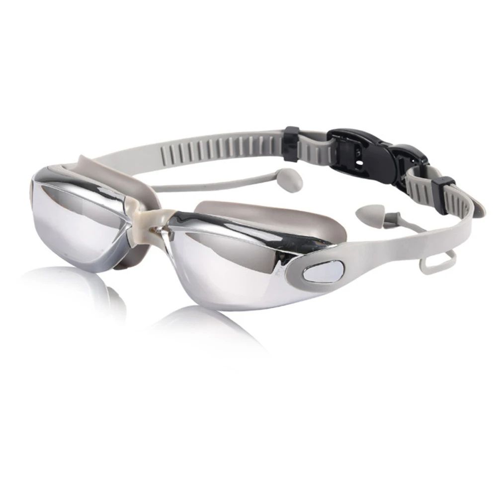 Swimming Goggles Adults Swim Glasses With Earplug For Men Women AntiFog Waterproof Swim Eyewear For 2