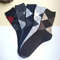 Mens Splicing Diamond Patterns Wool Socks Warm Winter Mid Length Socks Thickening Soft ColdResistan 0