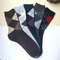 Mens Splicing Diamond Patterns Wool Socks Warm Winter Mid Length Socks Thickening Soft ColdResistan 4