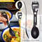 Multifunctional Survival Spork Outdoor Camping Tool With Whistle Knife Wrench Bottle Opener  Spoon 4
