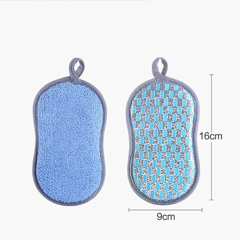Premium Kitchen Cleaning Sponge Double Sided Sponge Scrubber For Dishwashing Scouring Pad Dish Clot 5