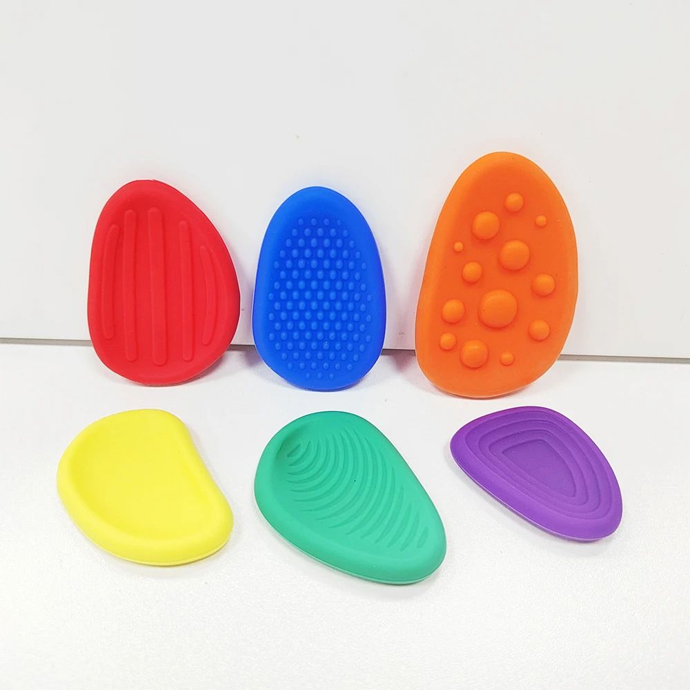 Textured Silicone Sensory Fidget Toys For Adults  Kids Calming Worry Stones For Autism ADHD And Anx 5