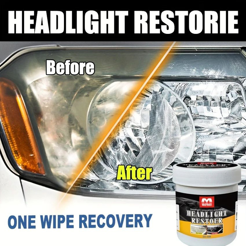 Car Headlight Restoration Polishing Kit Scratch Remover  Oxidation Cleaner For Headlamp Repair Head 4