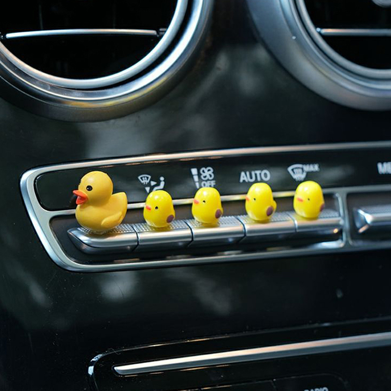 1 Cute Mini Ducks Car Interior Decoration Auto Rearview Mirror  Dashboard Ornament For Men  Women 3
