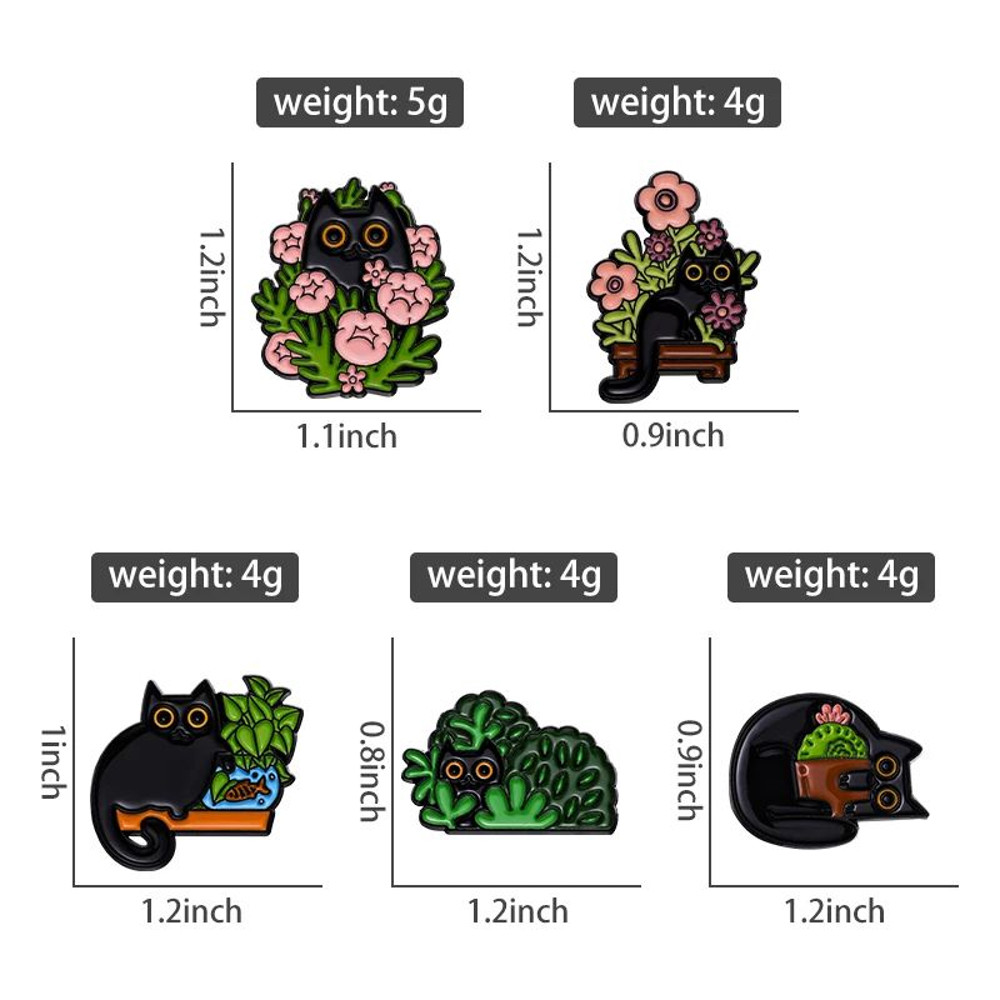 Punk Witch Skull Ghost Enamel Pin Brooch Set Cartoon Frog Black Bird Lapel Badge For Clothes Bags J 4