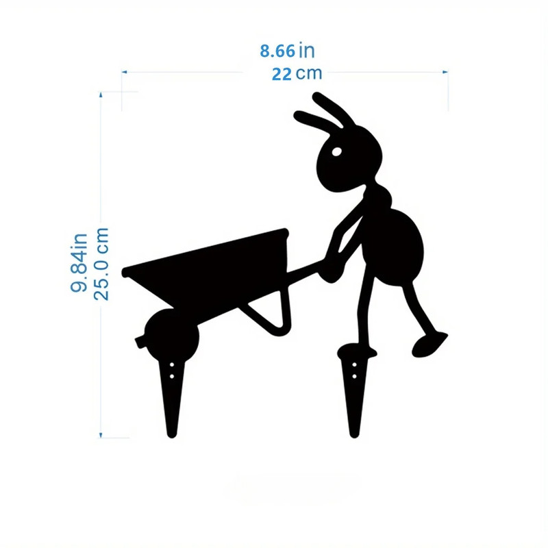 2 HelloYoung Metal Art Ants Gardening Ornaments Yard  Backyard Decor Stakes 3