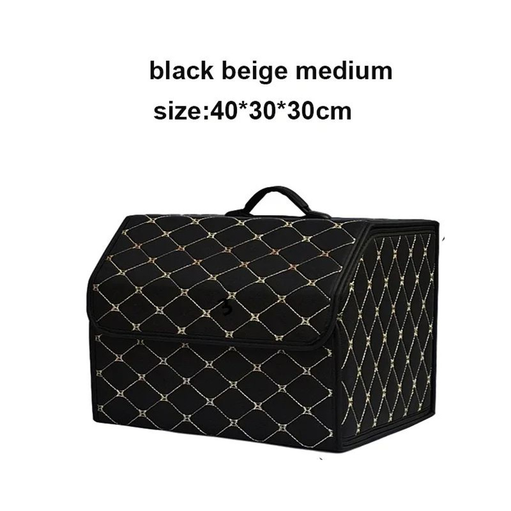 Car Trunk Organizer Box Large Capacity PU Leather Folding Storage Bag For Auto MultiUse Tools Emerg 10