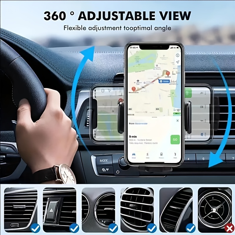 Car Phone Holder Vent Clip Universal Mount For 47 67 Smartphones 3