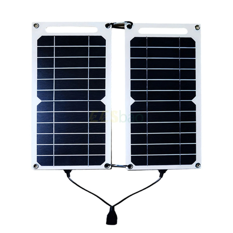 USB Fast Charging Solar Panel Waterproof Portable Mobile Phone Power Bank For Outdoor Hiking  Campi 5