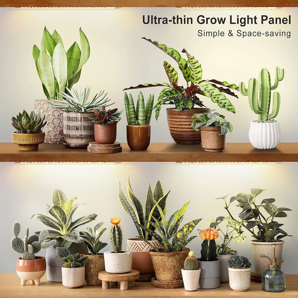 UltraThin LED Grow Panel Light Full Spectrum Dimmable With Timer  Under Cabinet Growing Lamp For In 1