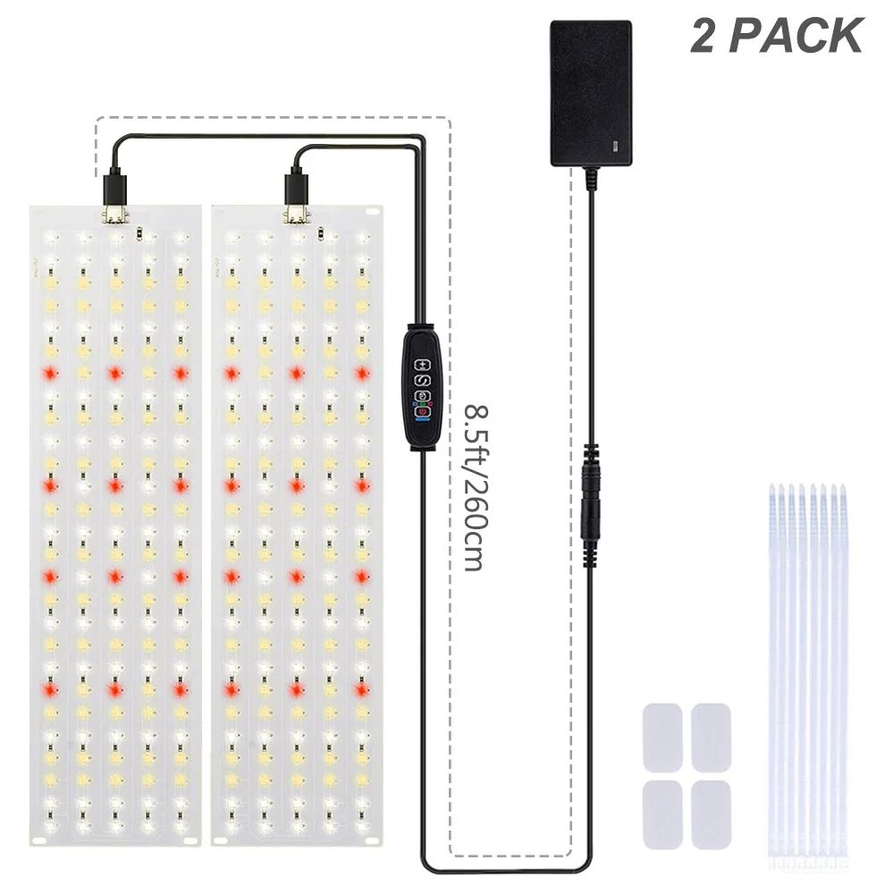 UltraThin LED Grow Panel Light Full Spectrum Dimmable With Timer  Under Cabinet Growing Lamp For In 6