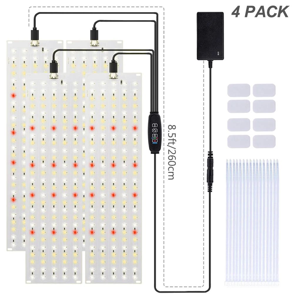 UltraThin LED Grow Panel Light Full Spectrum Dimmable With Timer  Under Cabinet Growing Lamp For In 7