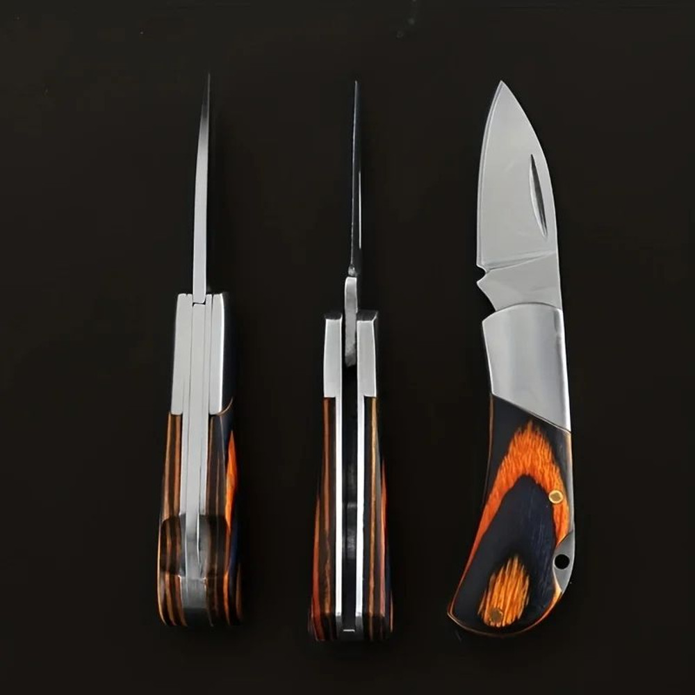 Portable Small Blade Camping Keychain  Folding Pocket Knife With Stainless Steel Key Chains Rings K 2