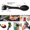 MultiFunctional Outdoor Survival Tools Kit  Camping EDC Gear With Fork Knife Spoon  Bottle Can Open 2