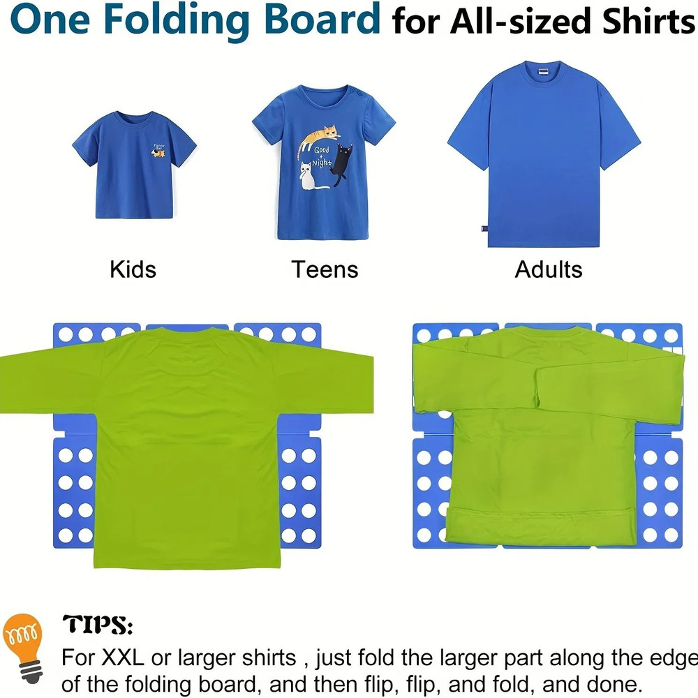 Durable Plastic Clothes Folding Board  Easy  Fast Laundry Organizer For Kids Shirts And Home Storag 3