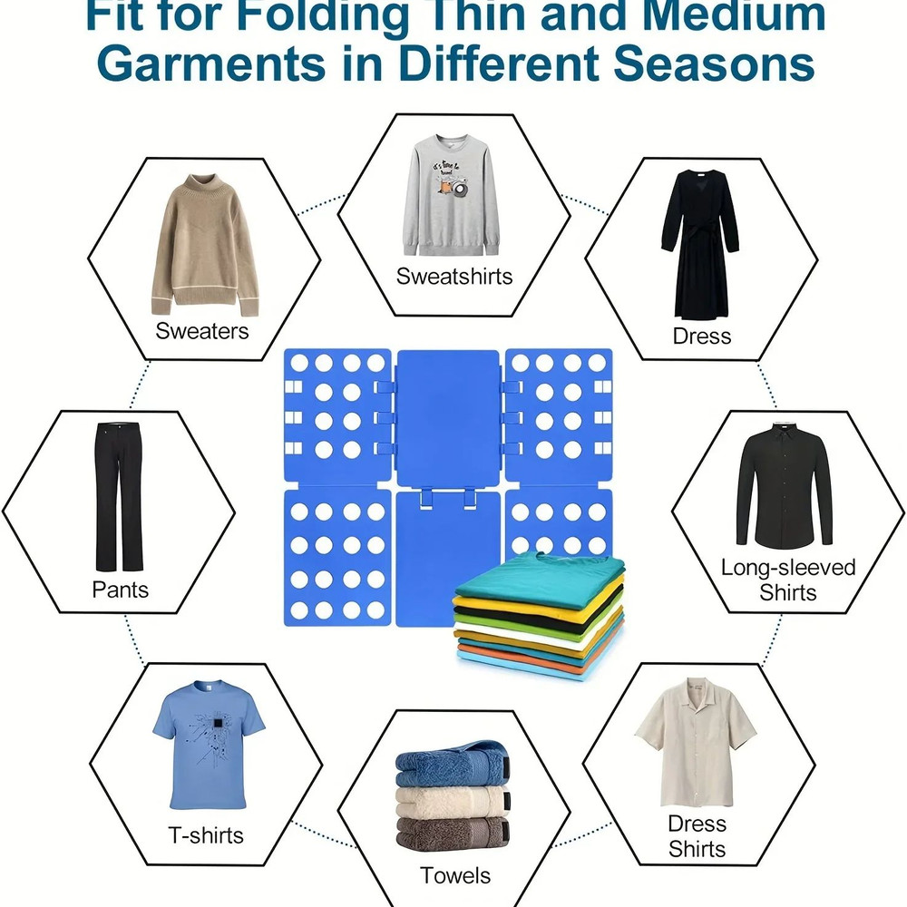 Durable Plastic Clothes Folding Board  Easy  Fast Laundry Organizer For Kids Shirts And Home Storag 4