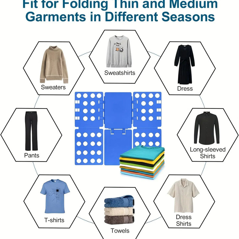 Durable Plastic Clothes Folding Board  Easy  Fast Laundry Organizer For Kids Shirts And Home Storag 4