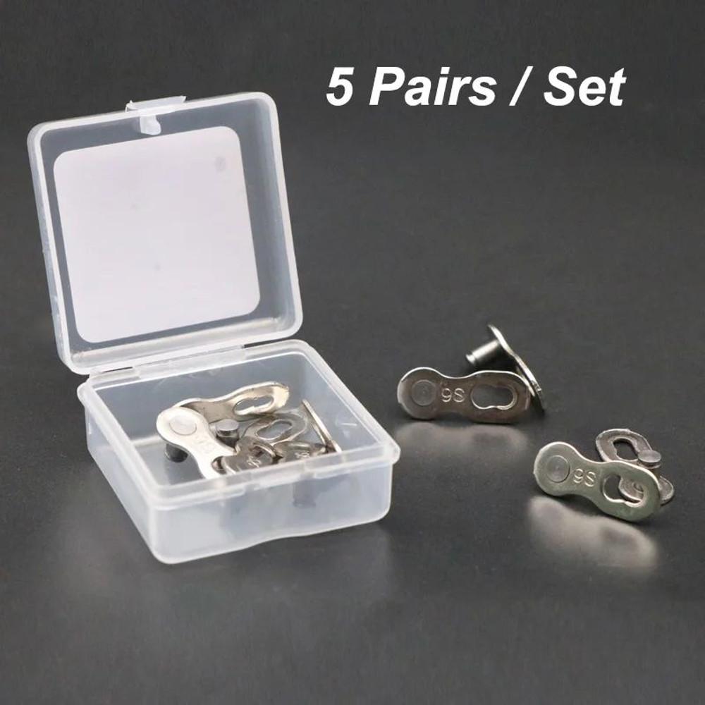 5 Pair Bicycle Chain Link Connector Joints  Magic Buttons Quick Master Links For Mountain Bike 5