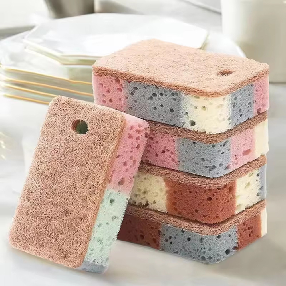 5 Sets DoubleSided Cleaning Sponge Honeycomb Dishwashing Sponge For Household Cleaning  Decontamina 1