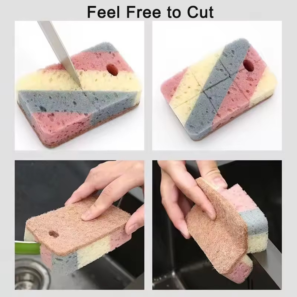 5 Sets DoubleSided Cleaning Sponge Honeycomb Dishwashing Sponge For Household Cleaning  Decontamina 4