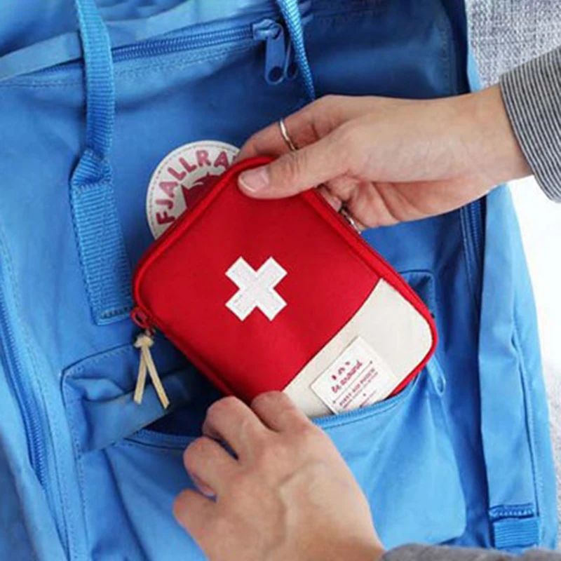 Mini Portable Medicine Bag Travel First Aid Kit Organizer Outdoor Survival Medicine Storage Box For 3