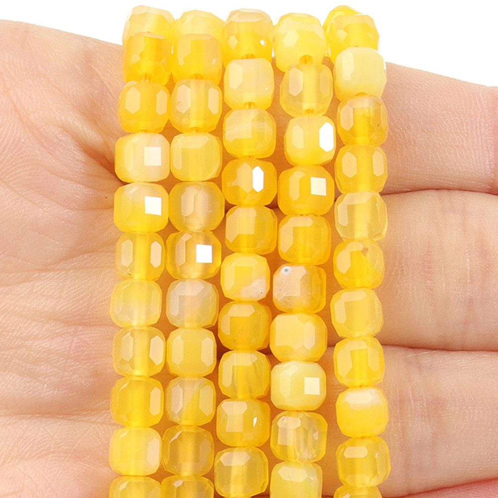 Faceted Natural Tourmaline Square Cube Shape Beads For Jewelry Making DIY Bracelet Necklace Beading 9
