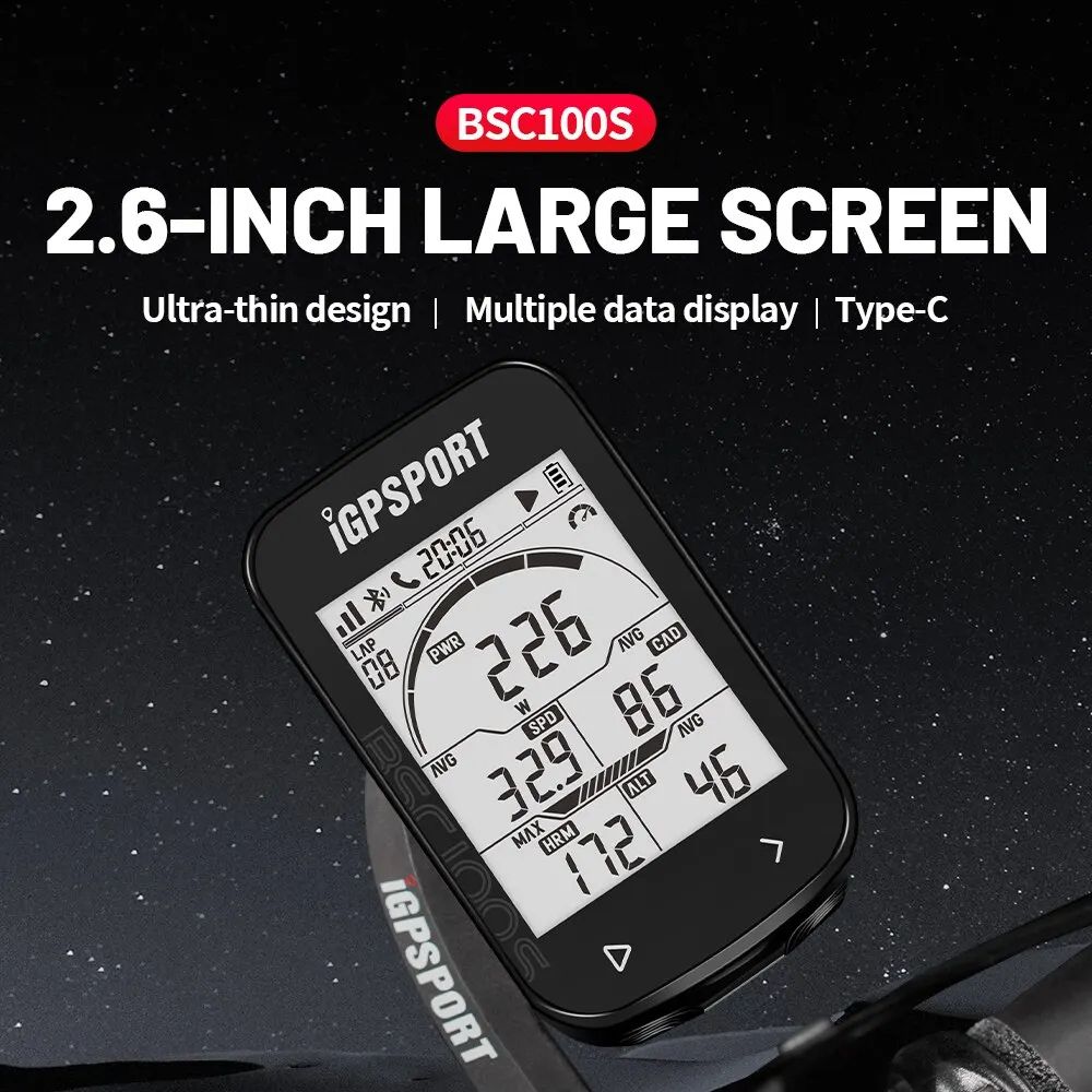 BSC100S GPS Bike Computer  Wireless Speedometer Cycling Odometer  Digital Stopwatch For Bicycles 1