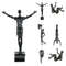 Athlete Rock Climbing Man Statue  Resin Wall Hanging Decoration Retro Sculpture 3D Figure Art For H 2