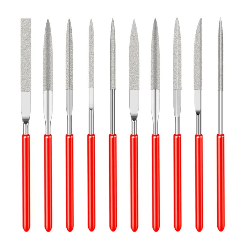 10Pcs Diamond Needle File Set Mini Needle File Kit For Stone Glass Metal Carving Craft Hand Tool Fo 0