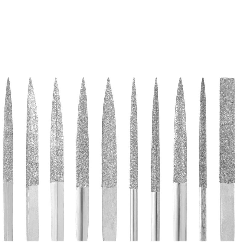 10Pcs Diamond Needle File Set Mini Needle File Kit For Stone Glass Metal Carving Craft Hand Tool Fo 3