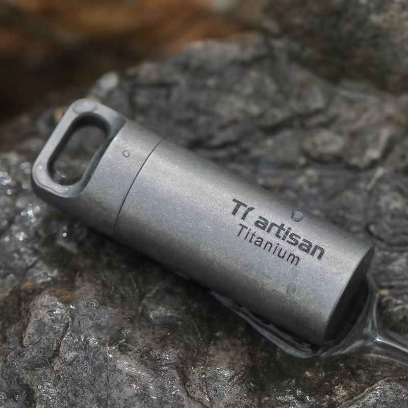 Tiartisan Titanium Pill Container Mini EDC Medicine Bottle Waterproof  Sealed For Home  Outdoor 2
