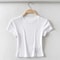 Women's Skinny Fit Crop Tops, Summer Sexy Short Sleeve O-Neck Elastic T-Shirt for Women