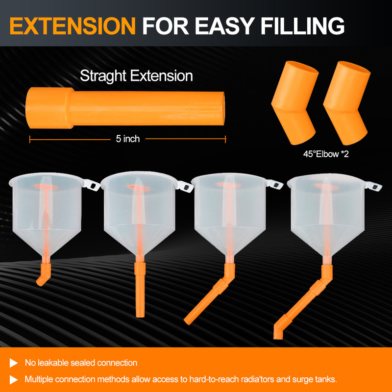 Car Filling Funnel Set 15Pcs SpillProof Plastic Spout Kit For Coolant Oil  Fluid Transfer  No Mess  4