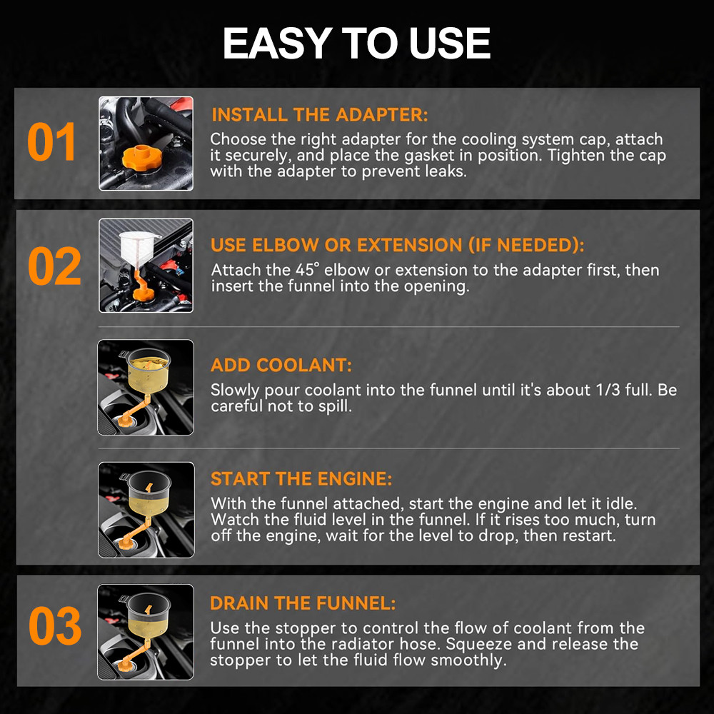 Car Filling Funnel Set 15Pcs SpillProof Plastic Spout Kit For Coolant Oil  Fluid Transfer  No Mess  5