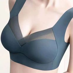 women sexy sports bra seamless elastic shockproof yoga underwear fitness bralette vest, breathable padded bra for runing