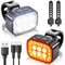 USB Rechargeable Bicycle Light Set High Power Bike LED Front Rear Lights For MTB Road Bike Versati 0